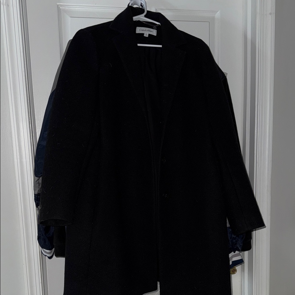 Calvin Klein Women's Elegant Black Trench Coat
